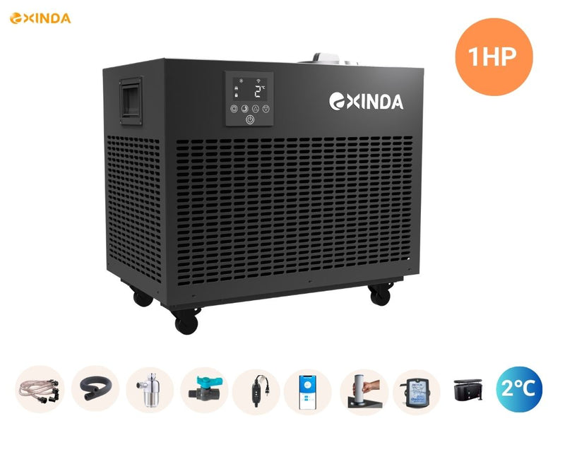 1 HP Cold Plunge Water Chiller – Smart, Silent & Powerful for 300–500L Tubs