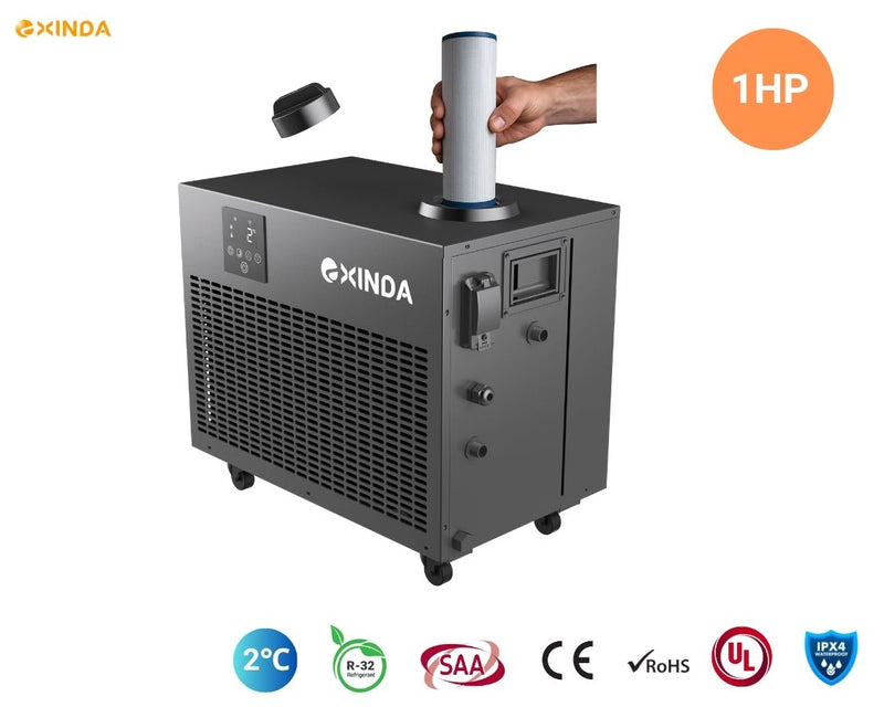 1 HP Cold Plunge Water Chiller – Smart, Silent & Powerful for 300–500L Tubs